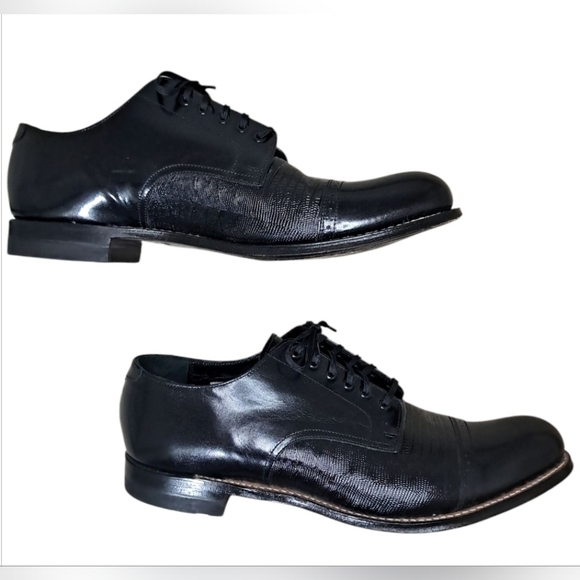 Stacy Adams Madison Lizard Cap Toe Oxfords Mens 11.5W - Picture 10 of 16